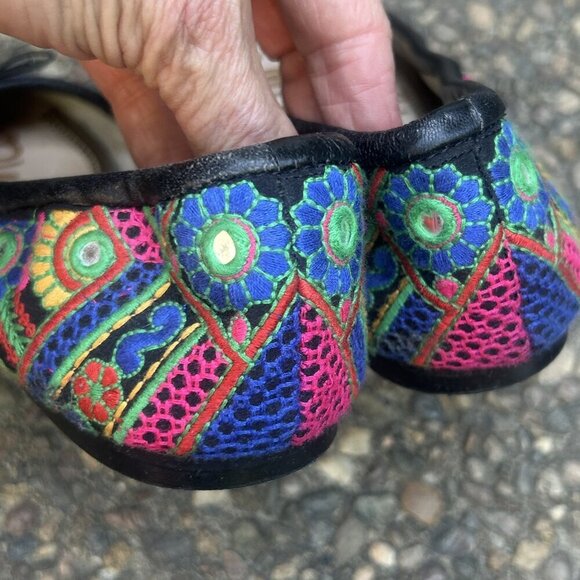 Sam Edelman Felicia Embroidered Patchwork Ballet Flats Size 17 - Picture 9 of 13